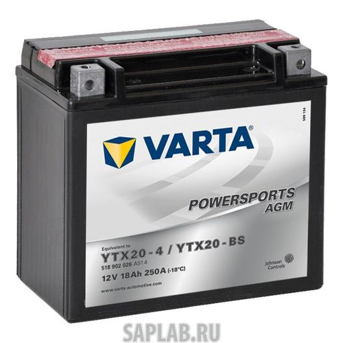 Купить запчасть  VARTA - 518902026A514 Аккумулятор для мотоциклов VARTA 518902026A514 18Ач 250A