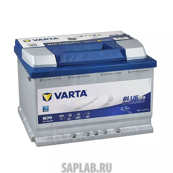 Купить запчасть  VARTA - 570500076 Аккумулятор Varta Blue Dynamic Efb 70а/Ч N70 (-/+) 12v 760a 278x175x190 570500076