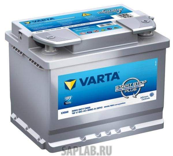 Купить запчасть  VARTA - 611635 Аккумулятор легковой "VARTA" Start-Stop Plus.AGM D52 (60Ач о/п) 560 901 068