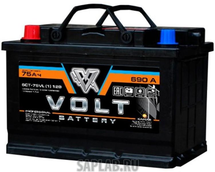 Купить запчасть  VOLT - VL7511 Автомобильный аккумулятор VOLT PRO 6СТ-75VL(1) 75 Ач (A/h) прямая полярность - VL7511