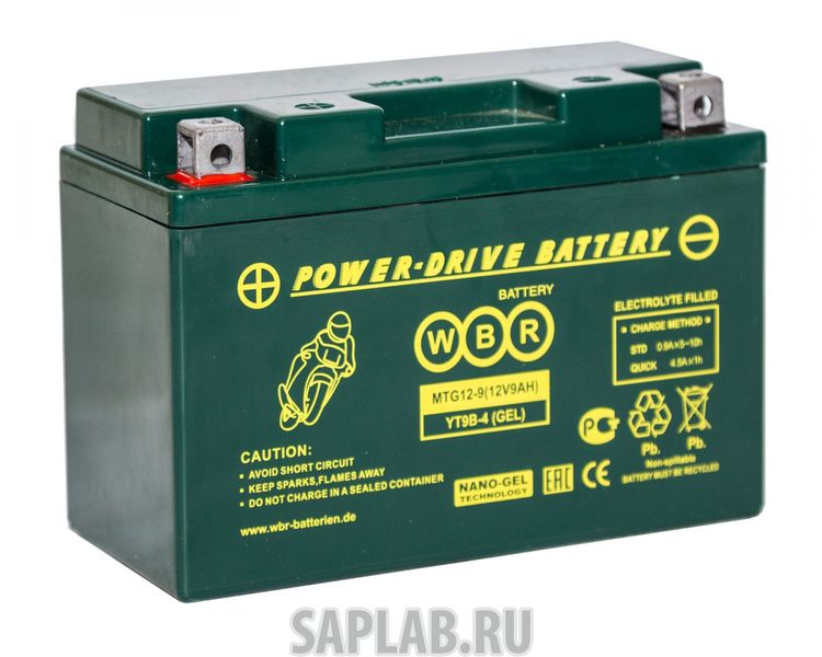 Купить запчасть  WBR - 1058131752086 Аккумулятор мотоциклетный WBR MTG 12-9 12V9AH YT9B-4 (GEL)