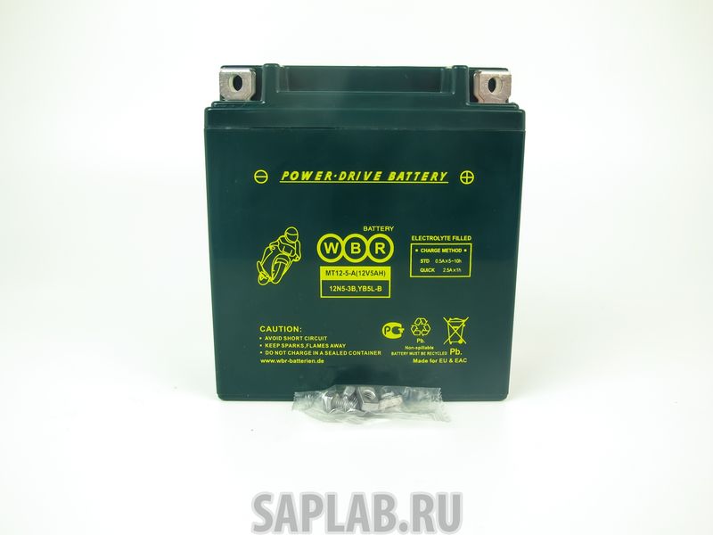 Купить запчасть  WBR - 1058143607944 Аккумулятор мотоциклетный WBR MT 12-5-A 12V5AH 12N5-3B,YB5L-B