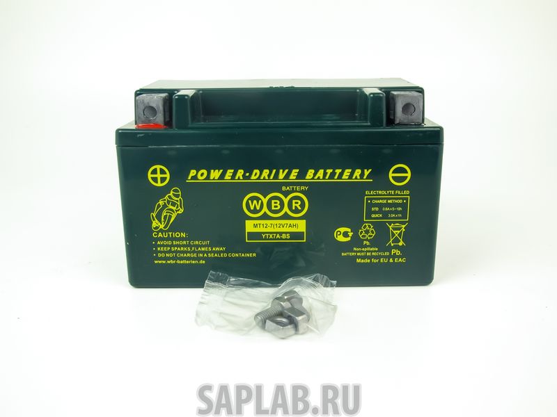 Купить запчасть  WBR - 1058408008144 Аккумулятор мотоциклетный WBR MT 12-7 12V7AH YTX7A-BS