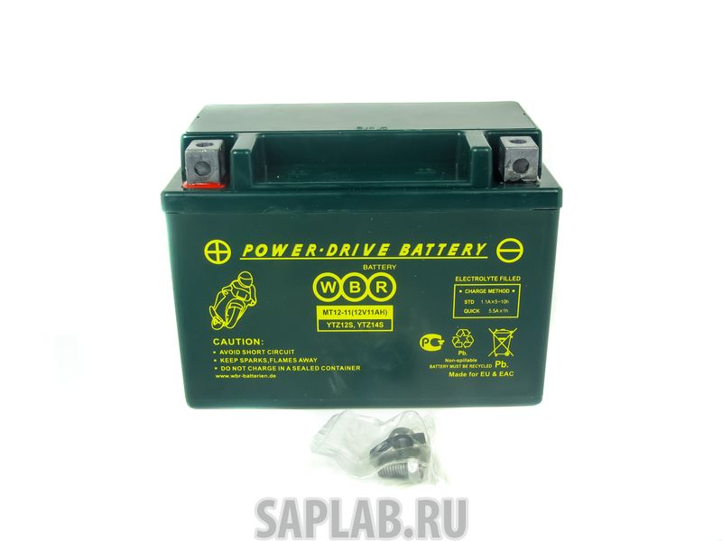 Купить запчасть  WBR - 1058665658066 Аккумулятор мотоциклетный WBR MT 12-11 12V11AH YTZ12S,YTZ14S