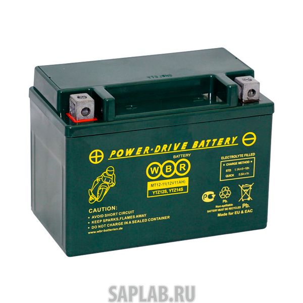 Купить запчасть  WBR - MT1211 Аккумулятор мотоциклетный WBR MT 12-11 YTZ12S, YTZ14S 12V 11Ah AGM