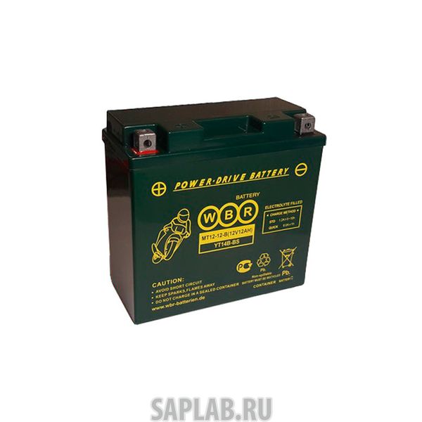 Купить запчасть  WBR - MT1212B Аккумулятор мотоциклетный WBR MT 12-12B YT14B-BS 12V 14Ah AGM(залит и готов к применению)