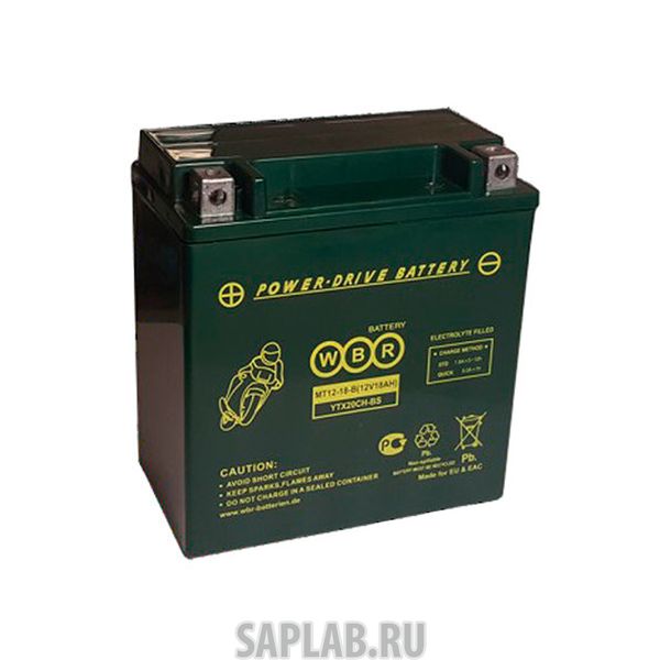 Купить запчасть  WBR - MT1218B Аккумулятор мотоциклетный WBR MT 12-18B YTX20CH-BS 12V 18Ah AGM