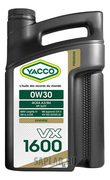 Купить запчасть YACCO - 305022 YACCO VX 1600 0W-30 5л