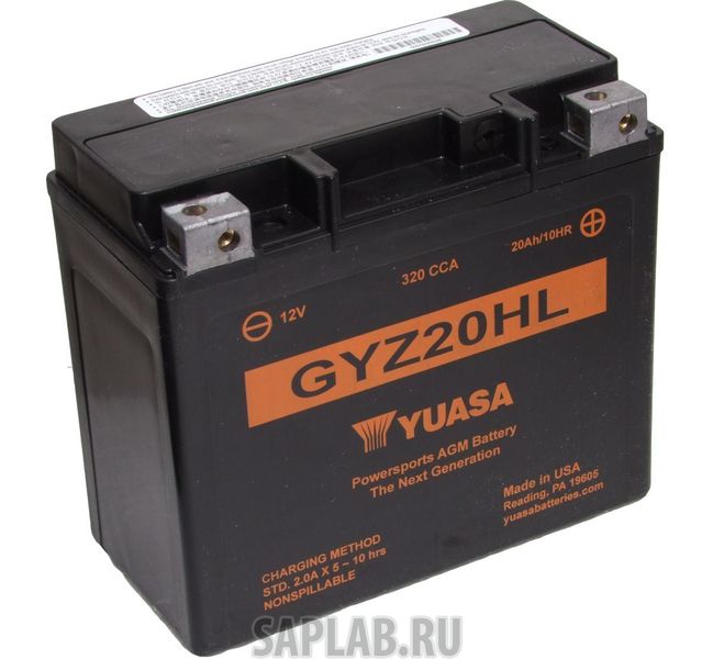 Купить запчасть  YUASA - GYZ20HL Аккумулятор Yuasa GYZ20HL 12В 20Ач 310CCA 175x87x155 мм Обратная (-+)