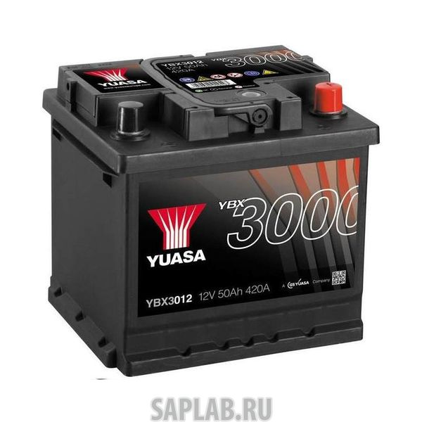 Купить запчасть  YUASA - YBX3012 Аккумулятор Yuasa SMF YBX3012 12В 50Ач 420CCA 207x175x190 мм Обратная (-+)