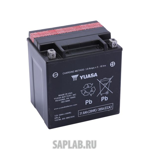 Купить запчасть  YUASA - YIX30LBS Аккумулятор Yuasa YIX30L-BS 12В 30Ач 385CCA 166x126x175 мм Обратная (-+)