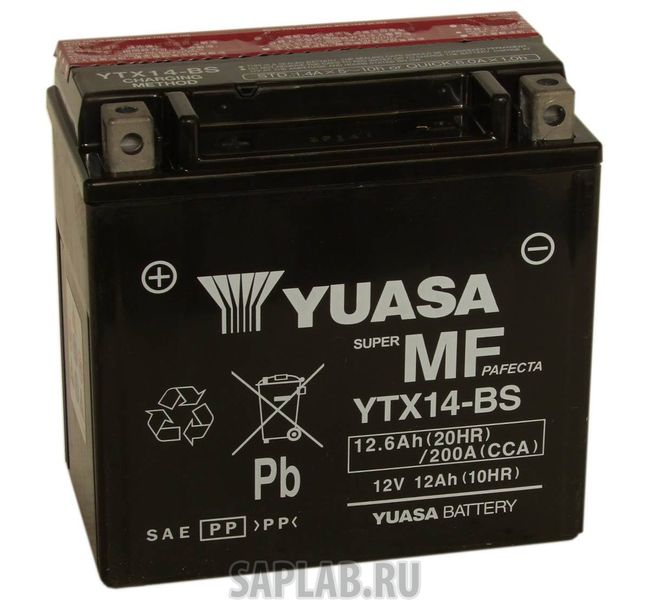 Купить запчасть  YUASA - YTX14BS Аккумуляторная Батарея Maintenance Free [12v 12,6ah 200a] YUASA