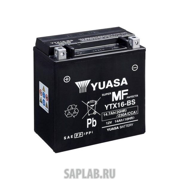 Купить запчасть  YUASA - YTX16BS Аккумулятор для мототехники YUASA YTX16-BS