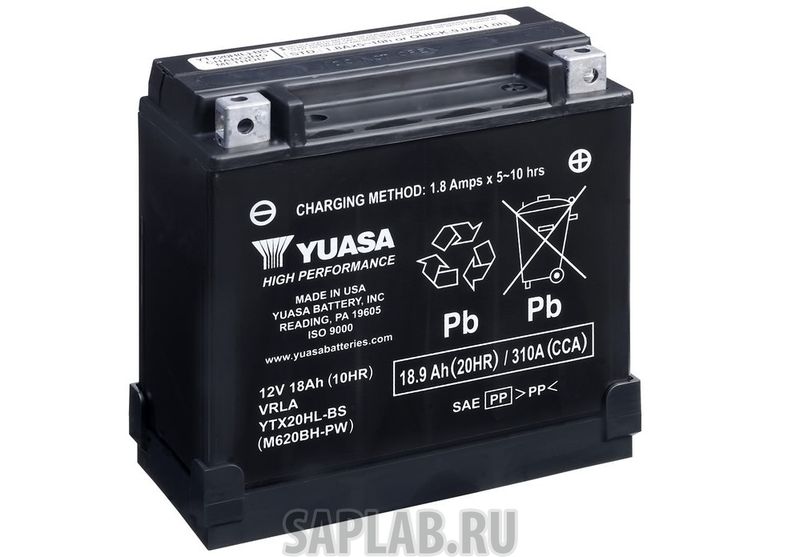 Купить запчасть  YUASA - YTX20HLBSPW Аккумулятор Yuasa YTX20HL-BS-PW 12В 18Ач 310CCA 175x87x155 мм Обратная (-+)