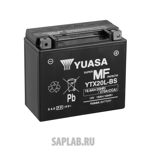 Купить запчасть  YUASA - YTX20LBS Аккумулятор для мототехники YUASA YTX20L-BSАКБ 6СТ - 18 Ач Yuasa AGM VRLA Euro (YTX20L-BS)