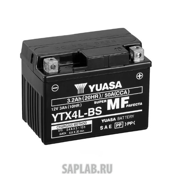 Купить запчасть  YUASA - YTX4LBS Аккумуляторная Батарея Maintenance Free [12v 3,2ah 50a] YUASA