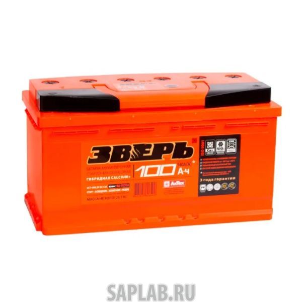 Купить запчасть  ЗВЕРЬ - 100L900A Аккумулятор ЗВЕРЬ 100L 900A 353x175x190