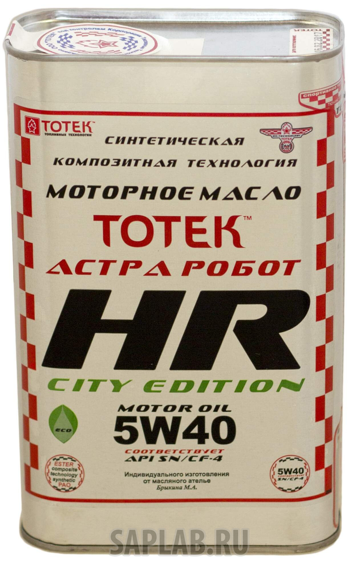 Купить запчасть ТОТЕК - HRCE540001 Моторное масло Тотек Астра Робот HR SAE 5W40 City Edition